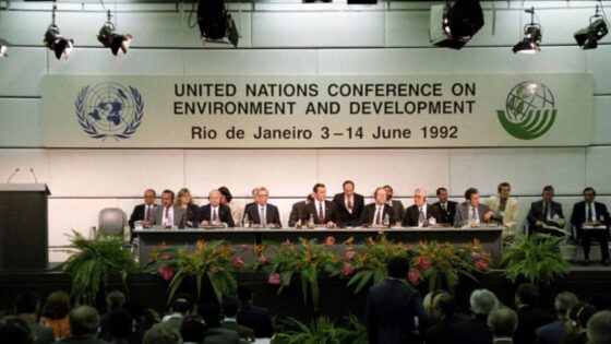 L'Earth summit di Rio, dal 3 al 14 giugno 1992, è stato la prima conferenza mondiale dei capi di Stato sull'ambiente. Avrebbe portato alla Convenzione quadro sui cambiamenti climatici (Foto: The greenpolitics)