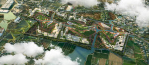 Riproduzione grafica dell'Innovation Valley, un nuovo centro dell’eccellenza scientifica, tecnologica e sostenibile